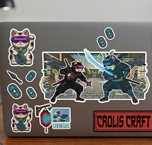 The Great Meow-duel: Samurai Cat vs. Ninja Cat 猫武士と猫忍者の決闘