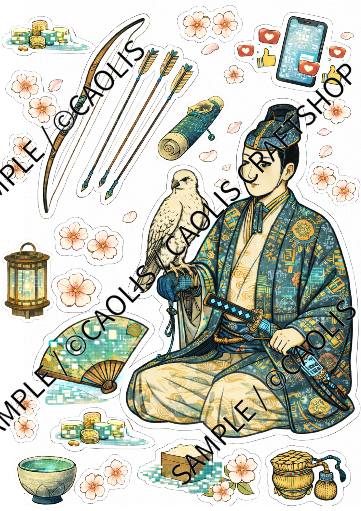 The Holographic Hawker: Young Lord & Sakura　鷹狩の若様