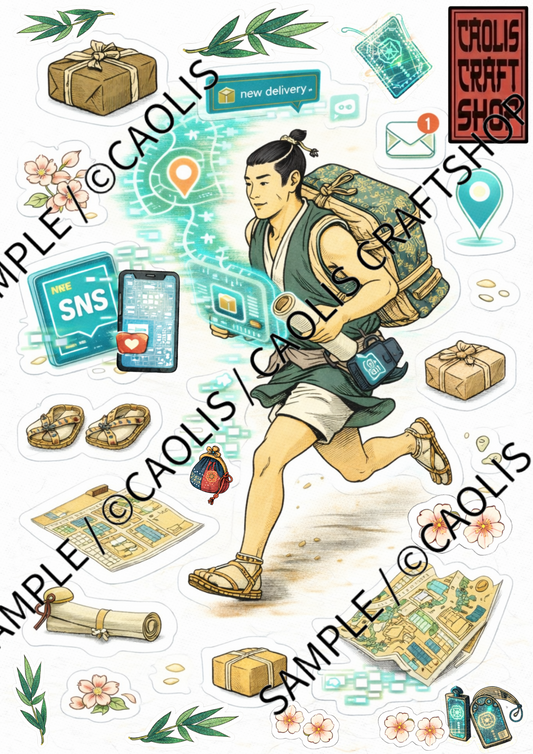 【Single Edition】The City Courier: Neo-Edo’s Neon Messenger + Bonus Sticker