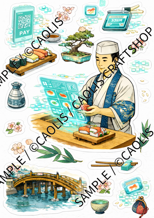 【Single Edition】The Sushi Master: Neo-Edo’s Culinary Artisan + Bonus Sticker
