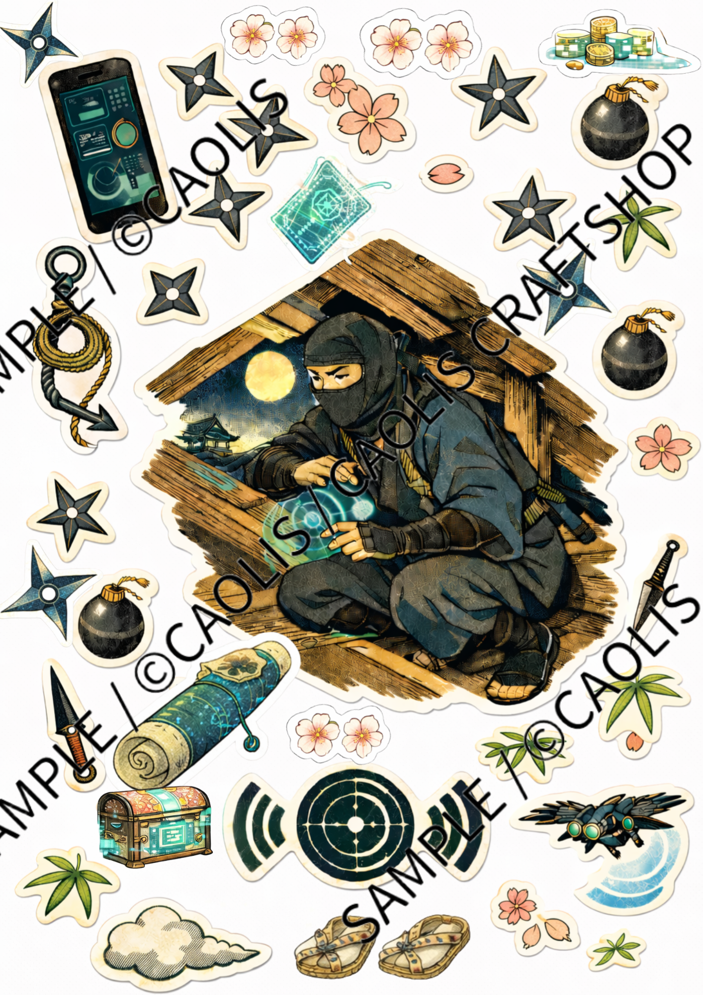 Neo-Edo Professional Series: 5-Piece Special Sticker Set